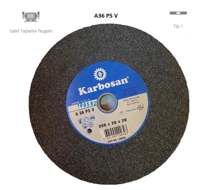 Karbosan 200X20X20 36 Kum NK Taşlama Taşı