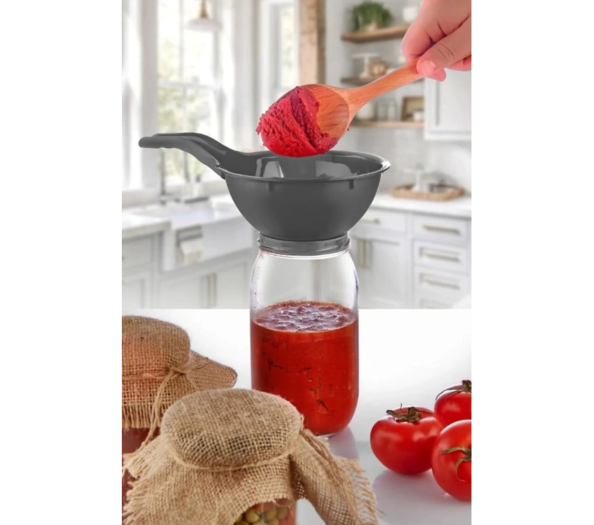 Kavanoz Hunisi - Konserve Reçel Hunisi Geniş Ağızlı - Saplı