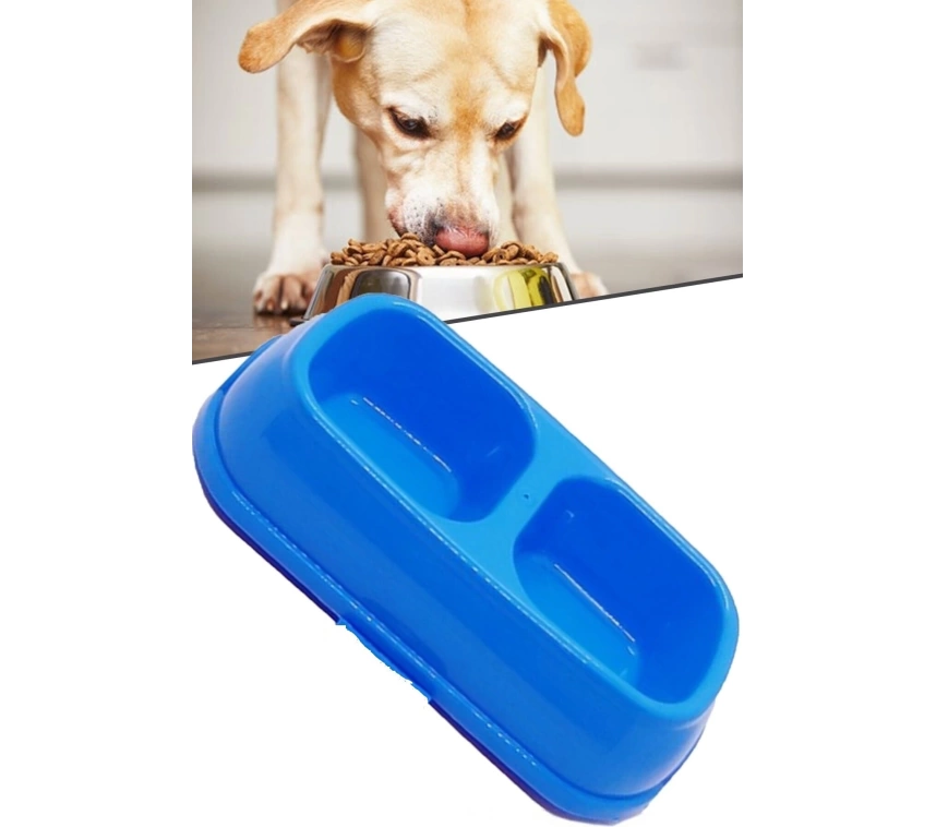Kedi - Köpek Mama Ve Su Kabı 2 Bölmeli  Büyük Boy