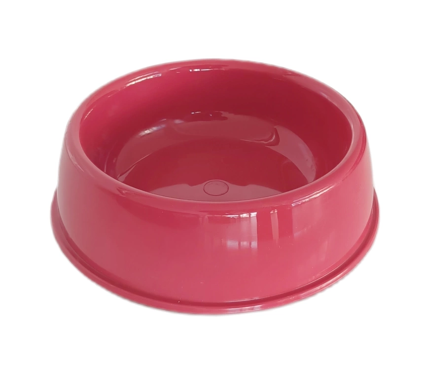 Kedi Köpek Plastik Mama Ve Su Kabı 20 cm - 200 ml Kırmızı