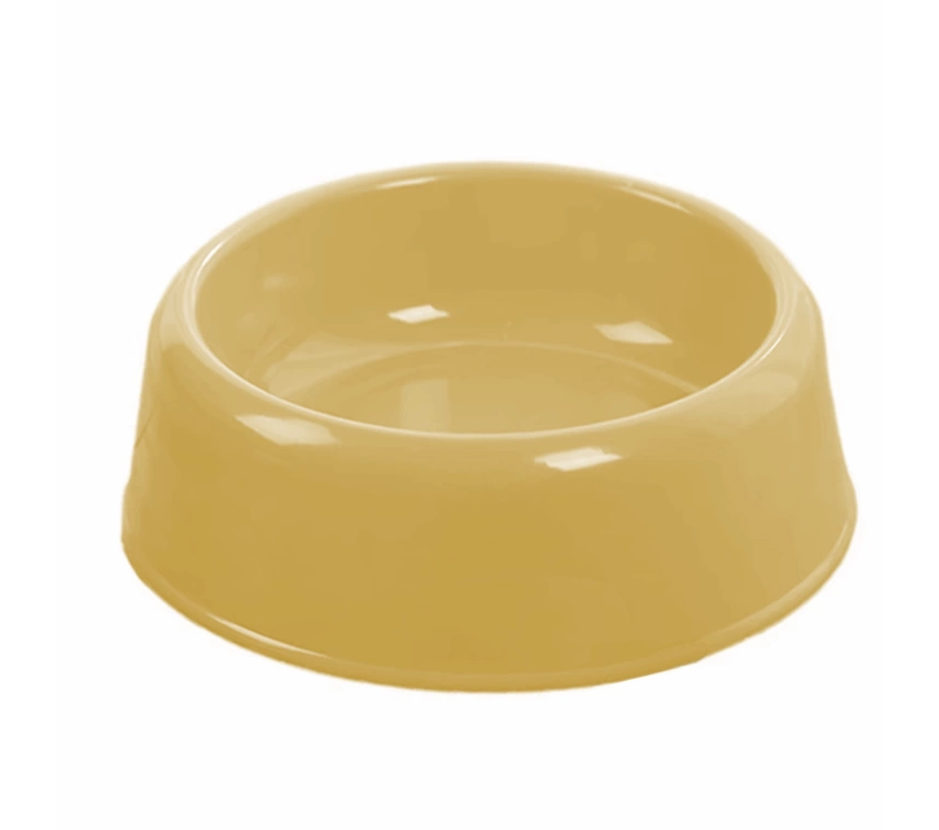 Kedi Köpek Plastik Mama Ve Su Kabı 20 cm - 200 ml Sarı