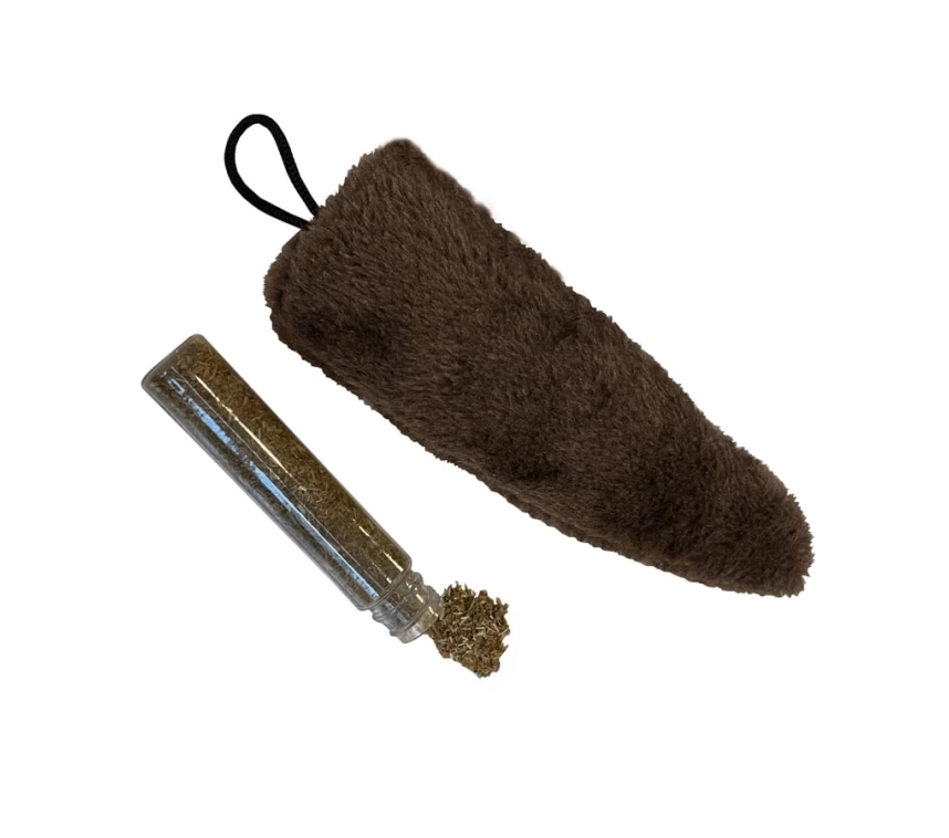 Kedi Oyuncağı Kedi Otlu Peluş Kuyruk 18-20 cm Kahverengi