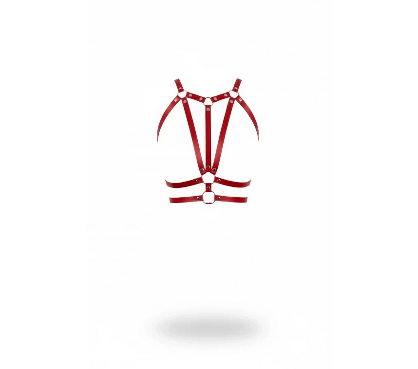 Kırmızı Kadın Kemer Çoklu Şeritli O Halkalı Vücut Aksesuarı - Brf114