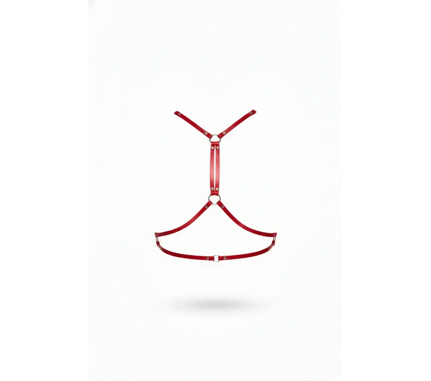Kırmızı Kadın Kemer Deri Vücut Aksesuarı - Brf203