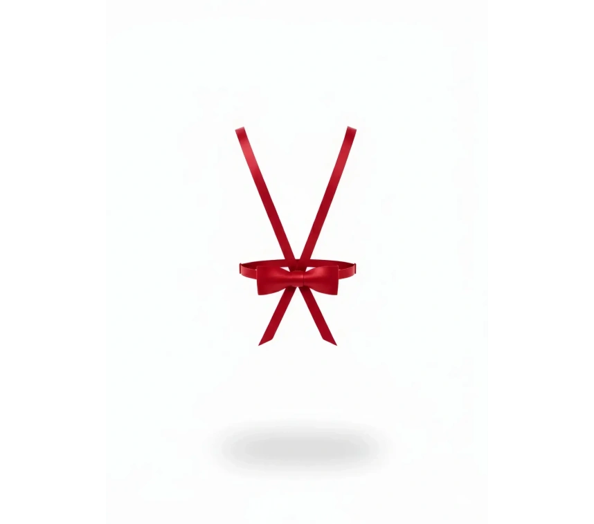 Kırmızı Kadın Kemer Saten Fiyonklu İnce Bel Aksesuarı - Brf177