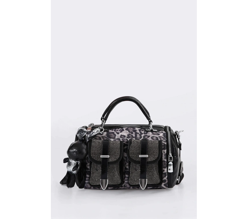 Kiwer Siyah Cilt Omuz Çantası