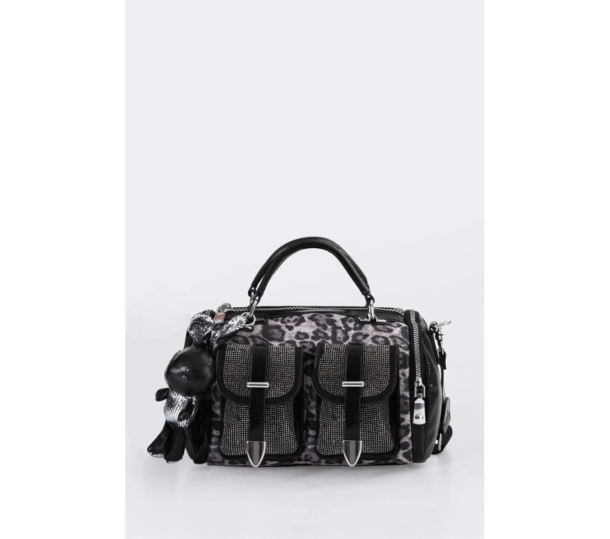 Kiwer Siyah Cilt Omuz Çantası