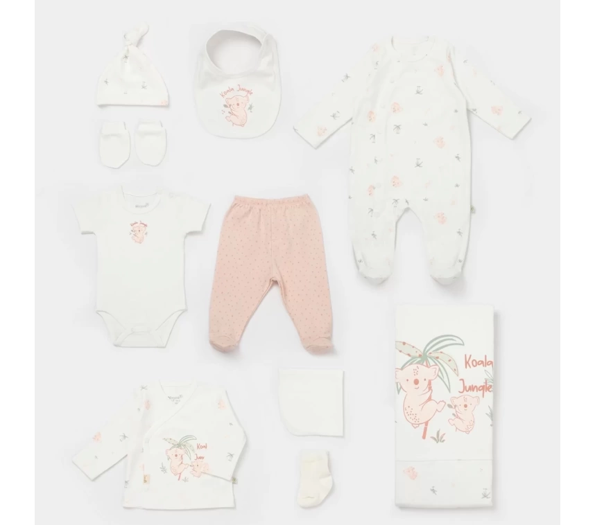 Koala Jungle 10lu Hastane Çıkış Seti  Pembe