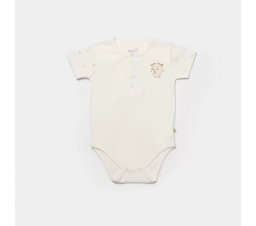 Koala Jungle Kısa Kol Bebek Body  Mint