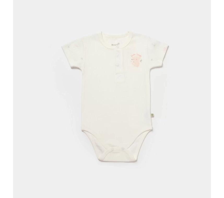 Koala Jungle Kısa Kol Bebek Body  Pembe
