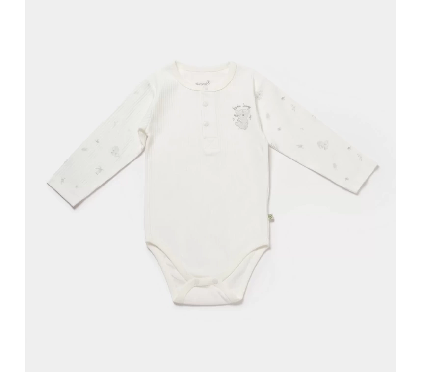 Koala Jungle Uzun Kol Bebek Body  Gri