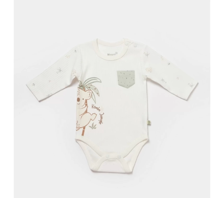 Koala Jungle Uzun Kol Bebek Body  Mint