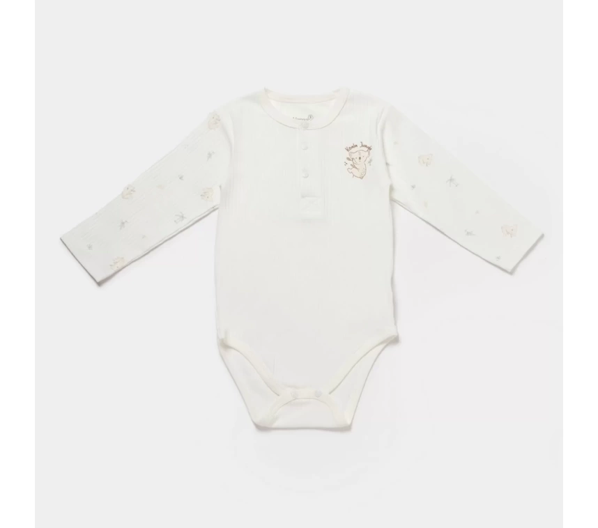 Koala Jungle Uzun Kol Bebek Body  Mint