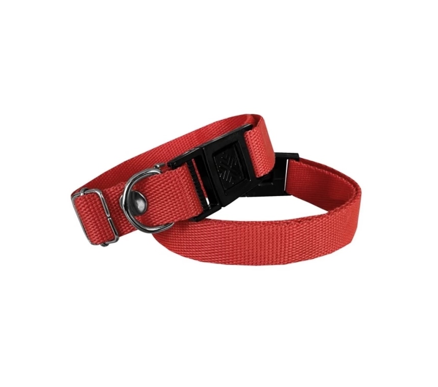 Köpek Tasması Dokuma 2 cm - Min: 30 cm - Max: 50 cm Kırmızı