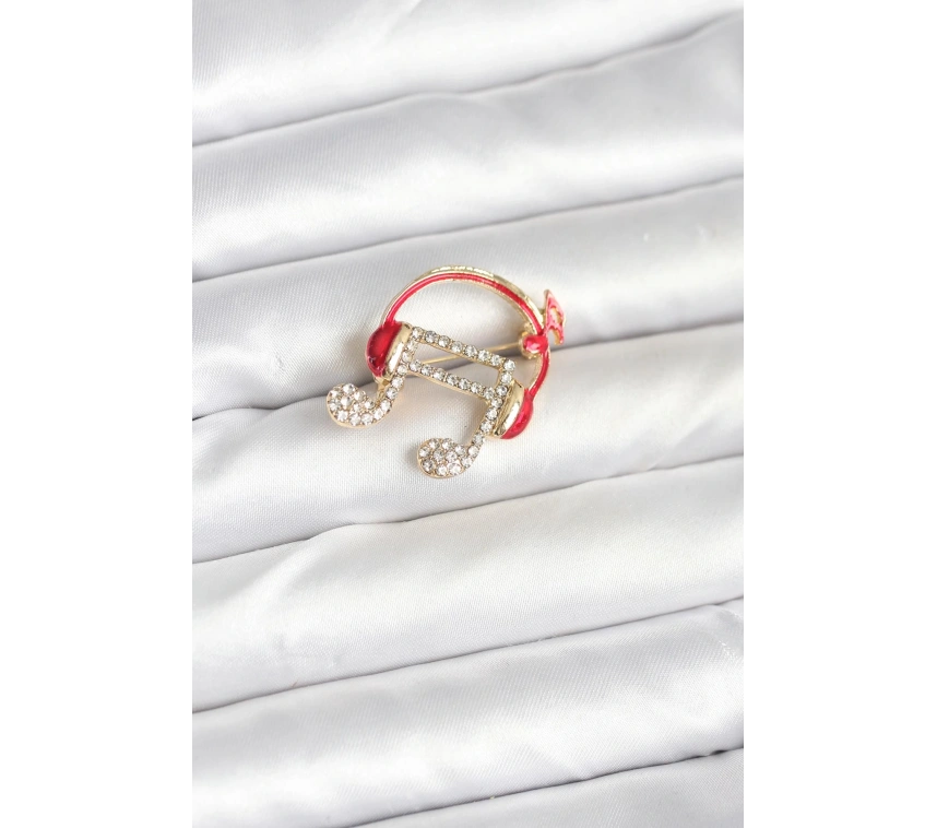 Kulaklıklı Nota Model Broş