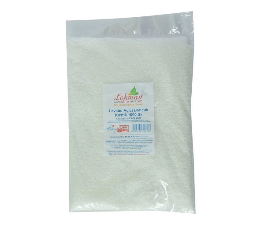 Lavabo Açıcı Boncuk Kostik 1000 Gr Paket