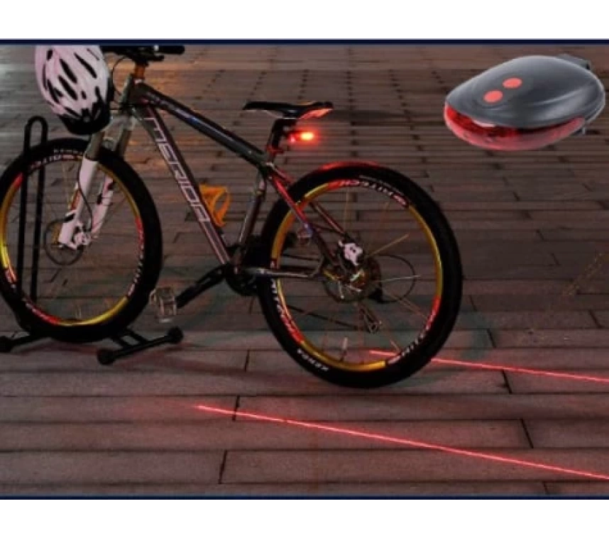 Lazer Güvenlik Şeritli Bisiklet Stop Lambası