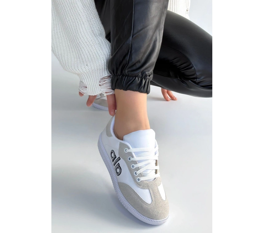 Lendo Beyaz Cilt Bağcıklı Spor Ayakkabı