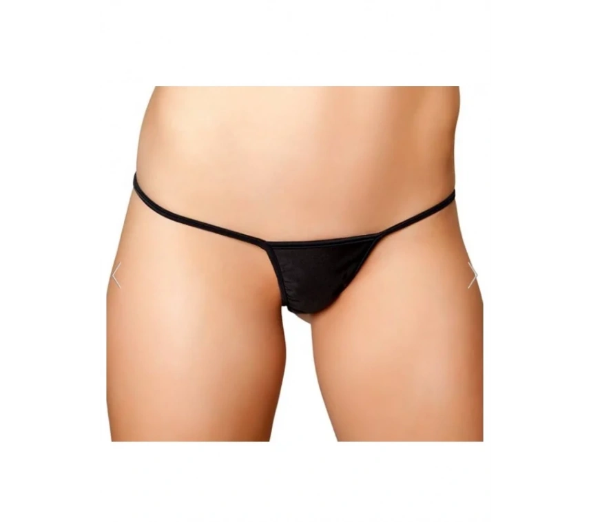 Lesca Fantezi Siyah Lame String Tanga