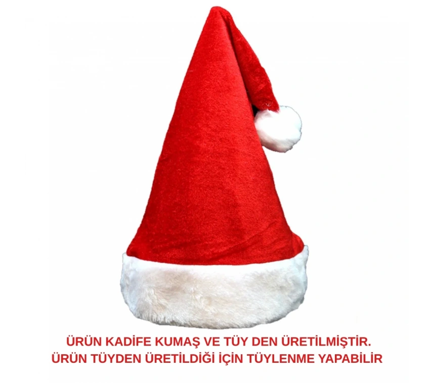 Lesca Unisex Seksi Kadife Yılbaşı Şapkası