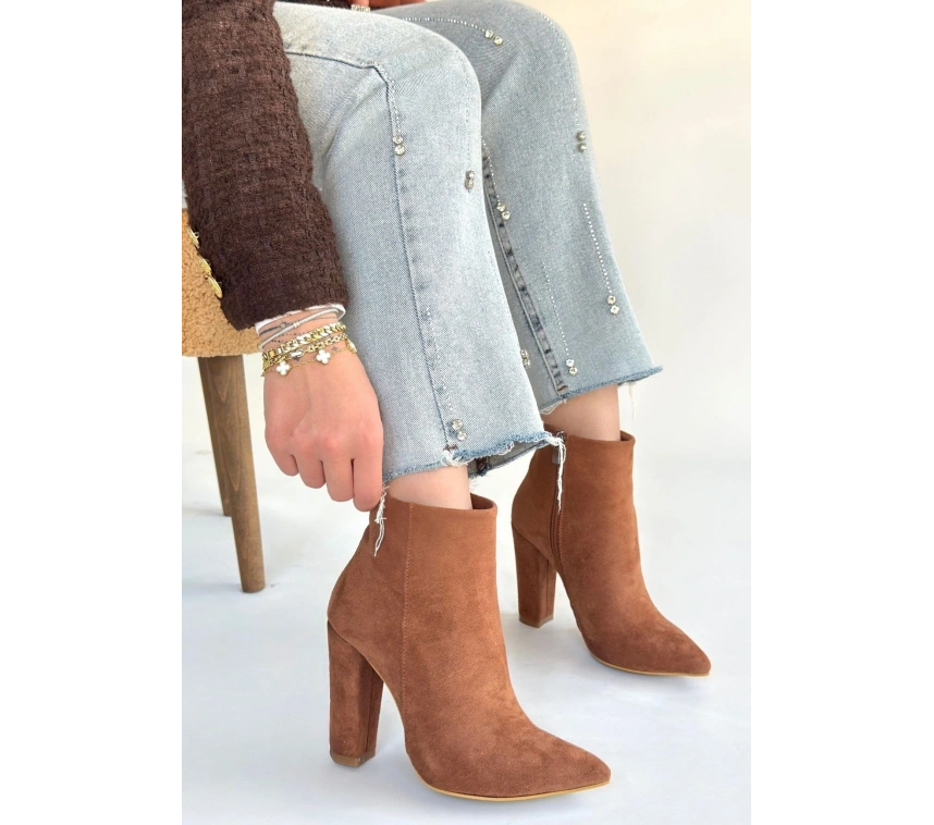 Loora Vizon Süet Topuklu Bot