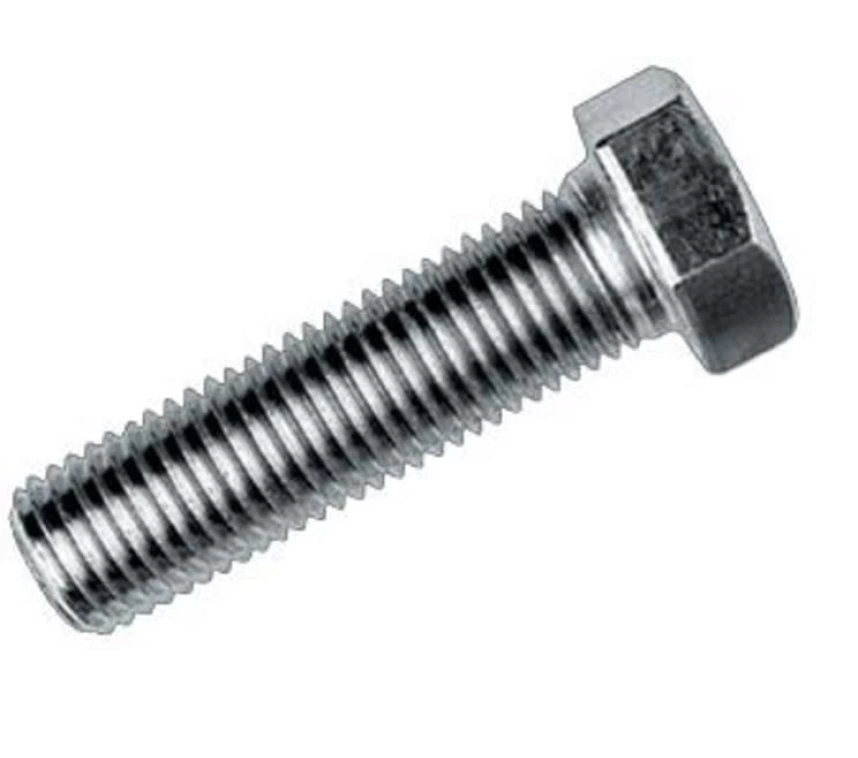 M6X25 Civata DIN 933 8,8 Beyaz Tam Paso (10 Adet)