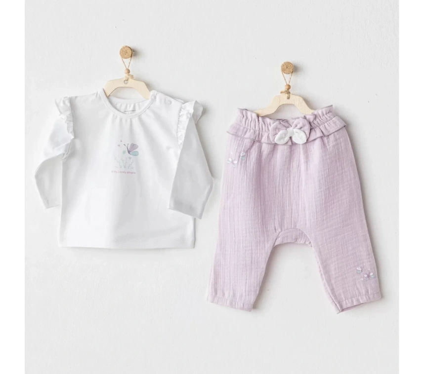 Magical Butterlfy 2li Bebe Takım Lila