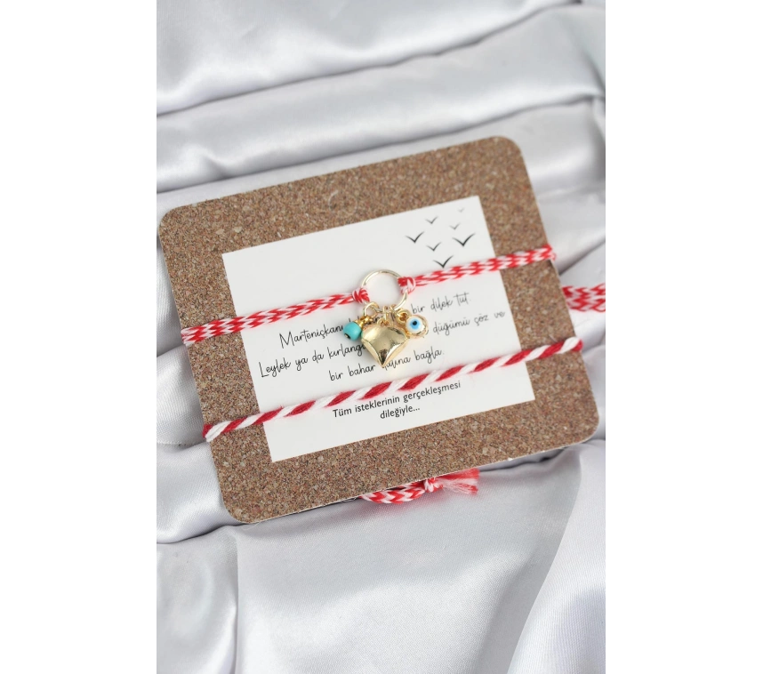 Marteniçka Bileklik 2li Kalp ve Nazalı Model