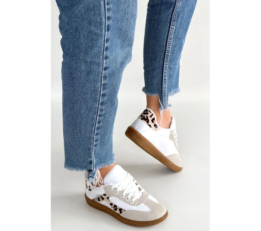 Mier Beyaz Cilt Bağcıklı Spor Ayakkabı