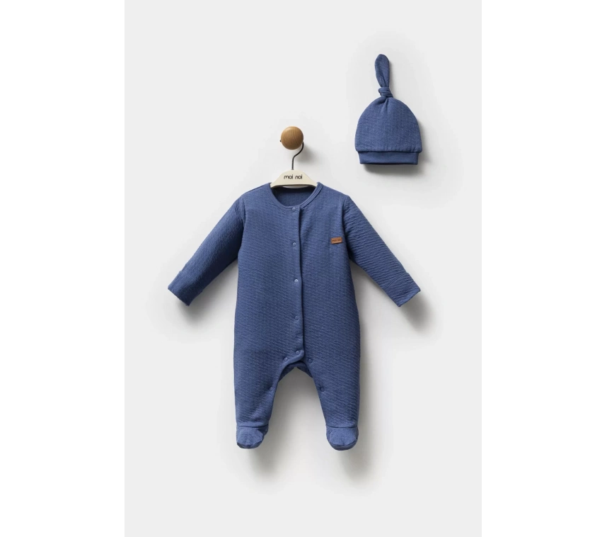 Moi Noi Şapkalı Tulum Mnb1251 Navy Blue