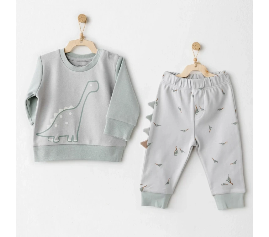 Mummy S Snuggle Saurus 2li Bebek Takım Green
