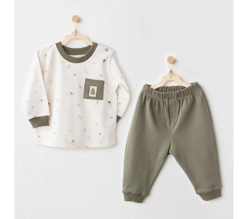 My 1 St Wardrobe 2li Takım Ecru Green
