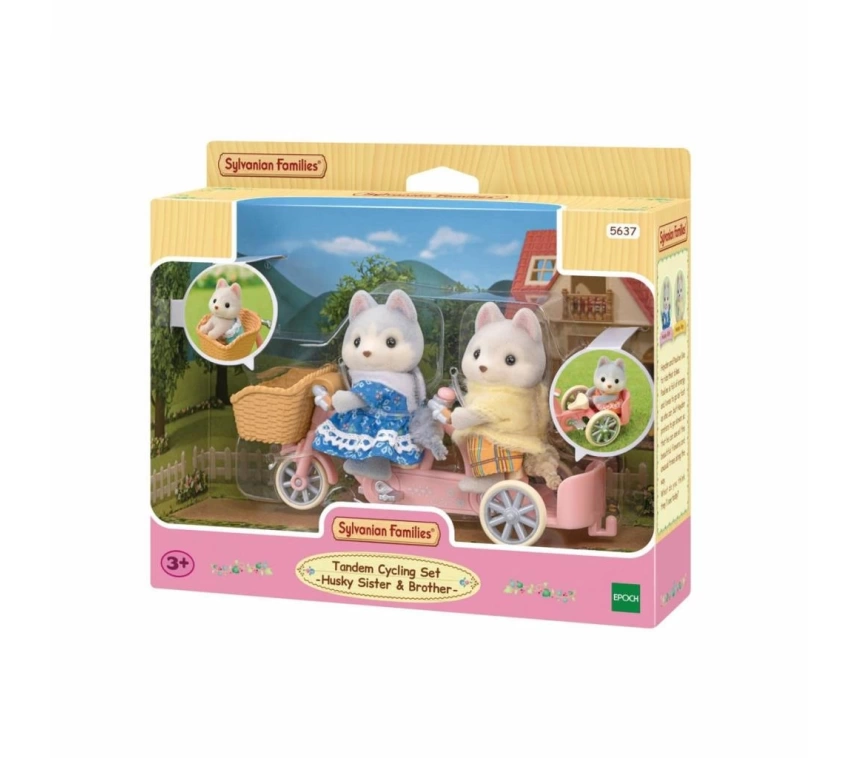Nessi World 5637 Sylvanian Families Tandem Bisiklet ve Haskiler +3 yaş