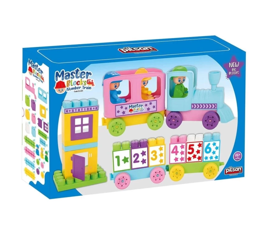 Nessiworld 03 605 Master Blok Rakamlı Tren -Pilsan Oyuncak