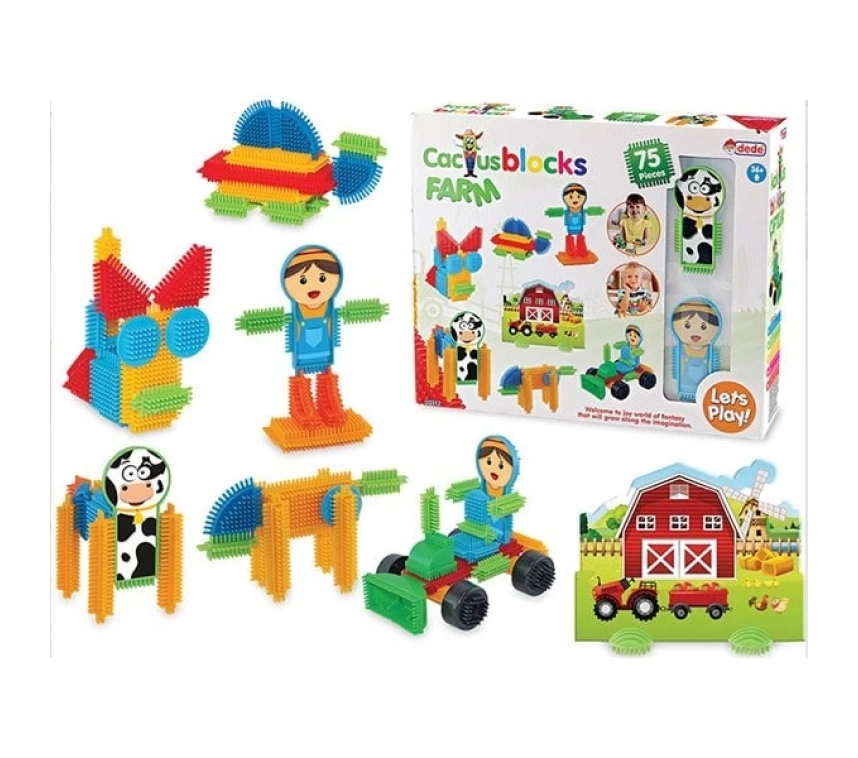 Nessiworld 03312 Kaktüs Blokları Çiftlik 75 Parça