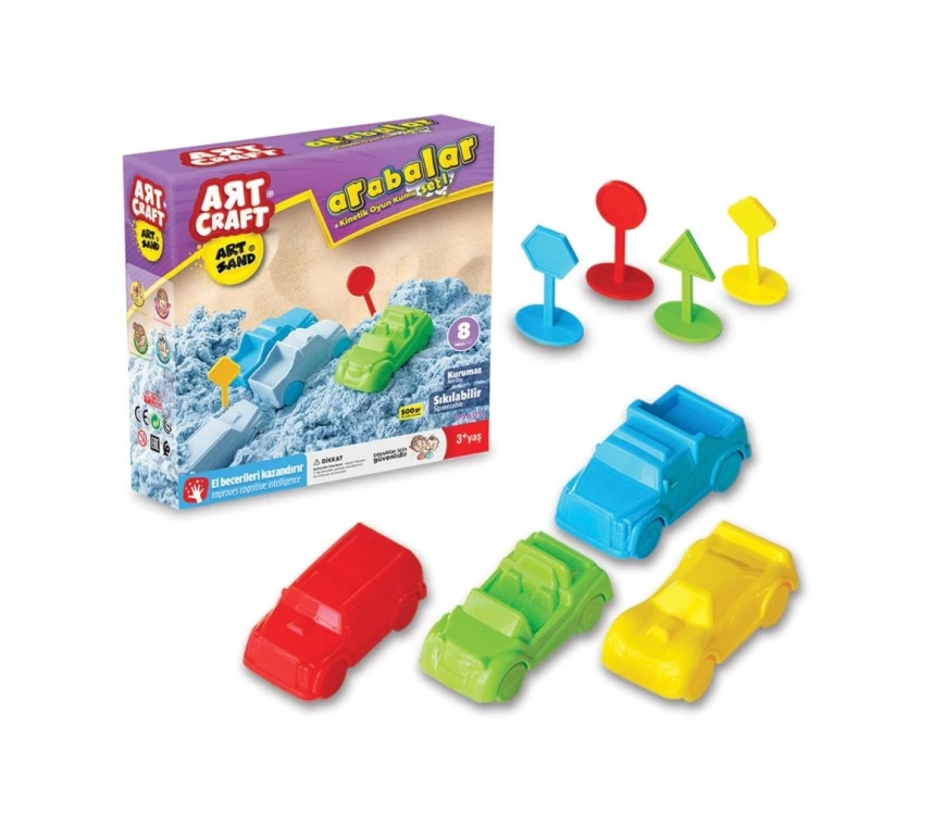 Nessiworld 03609 Dede, Artsand Arabalar Kum Seti 500 gr / +3 yaş