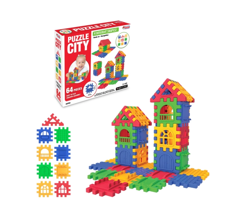 Nessiworld 03702 Puzzle City 64 Parça -Dede