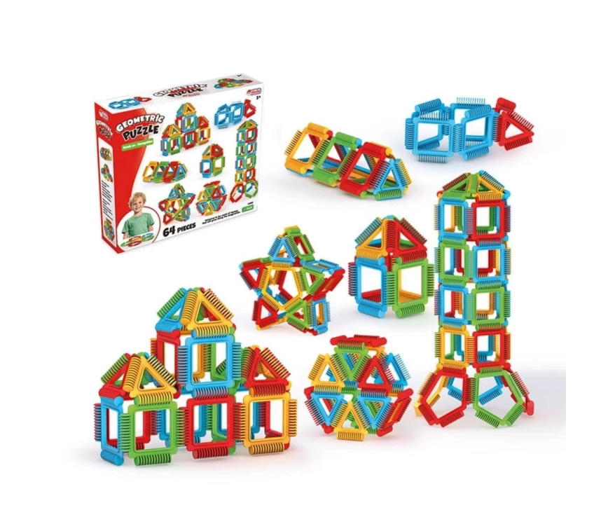 Nessiworld  03896 Geometrik Puzzle 64 Parça -Dede
