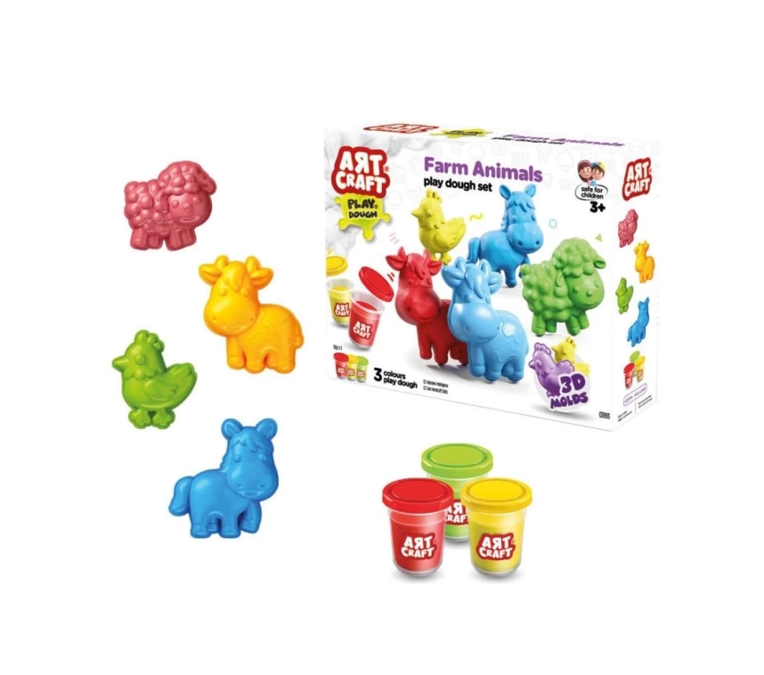 Nessiworld 03993 Art Craft Çiftlik Hayvanları Hamur Set 168 Gr -Fentoys