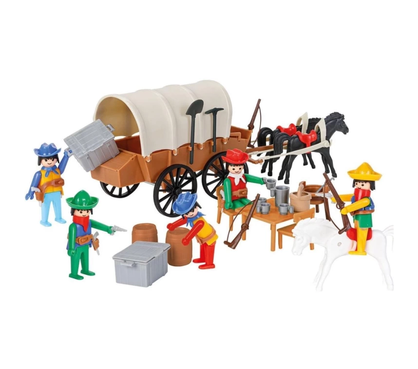 Nessiworld 04 003 Mini Mekanik Seri 3 Kovboy Arabası -Pilsan Oyuncak