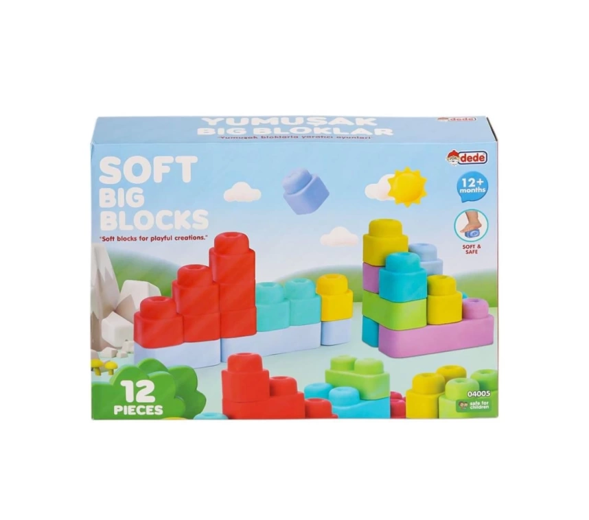 Nessiworld 04005 Yumuşak Big Bloklar 12 Parça -Dede