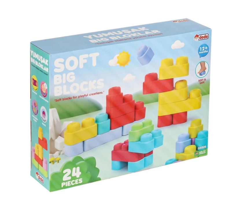 Nessiworld 04006 Yumuşak Big Bloklar 24 Parça -Dede