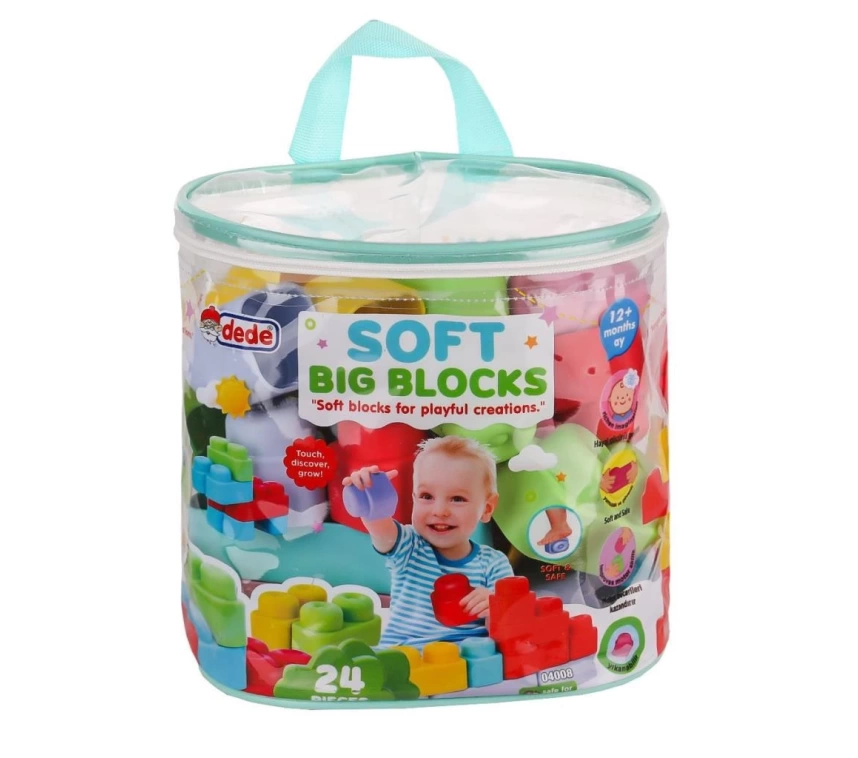 Nessiworld 04008 Yumuşak Big Bloklar Çanta 24 Parça -Fentoys