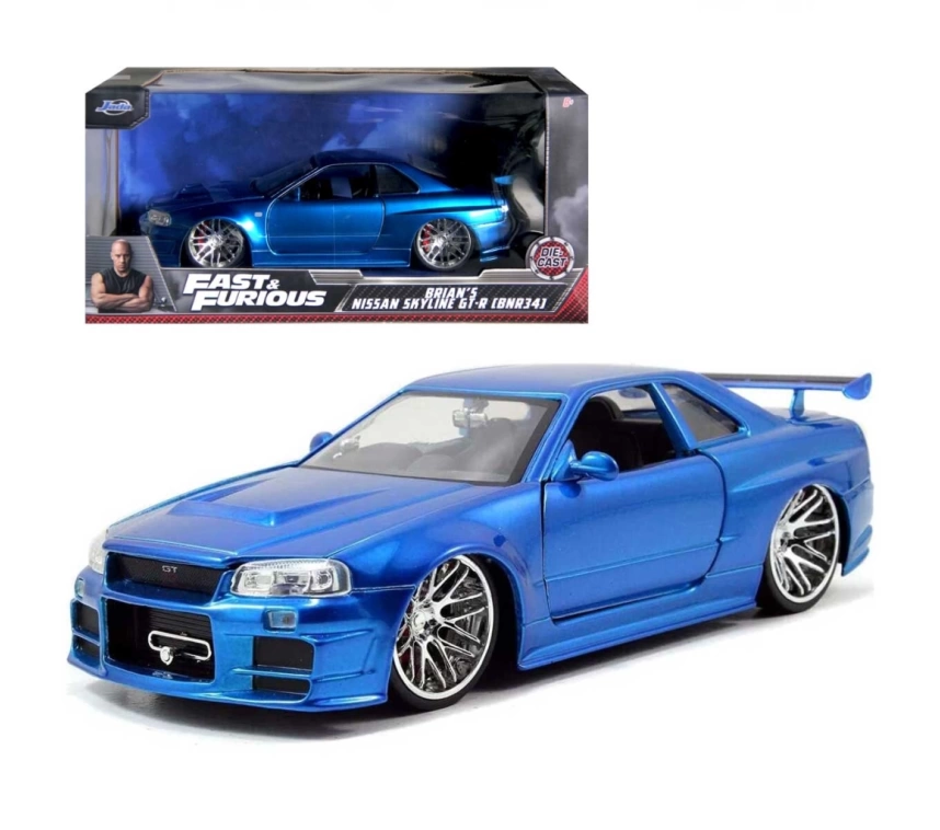 Nessiworld 1:24 Hızlı ve Öfkeli Fast & Furious Brians Nissan Skyline GT-R