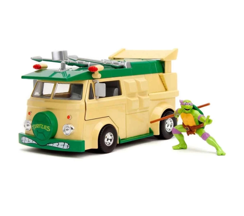 NessiWorld 1:24 Jada Teenage Mutant Ninja Turtles Party Wagon Donatello Figürlü Set