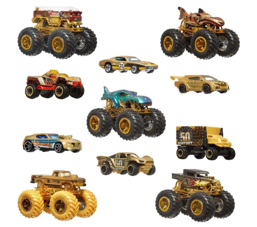 Nessiworld 1:64 Hot Wheels Monster Trucks Bigfoot Trophy Şampiyonları Araba ve Kamyonlar
