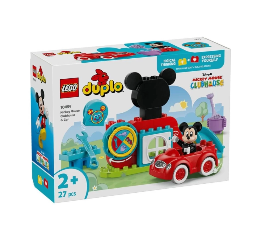 Nessiworld 10454 Lego Duplo Mickey Mousenun Kulüp Evi ve Arabası 27 parça +2 yaş