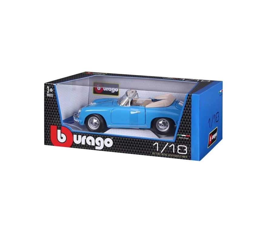 Nessiworld 12025 Burago 1:18 Porsche 356B Cabriolet 1961 Model Araba