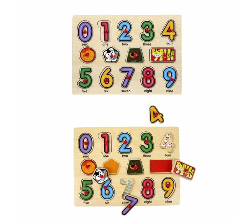 Nessiworld 130444 Ahşap Raptiyeli Puzzle Saat