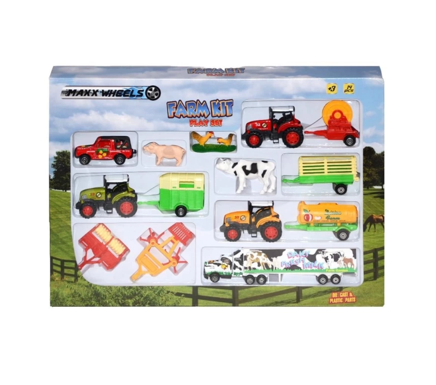 Nessiworld 19404 SUN-PIO-MXX-DC.ÇİFTLİK SET 14PRÇ.TRAKTÖRLÜ